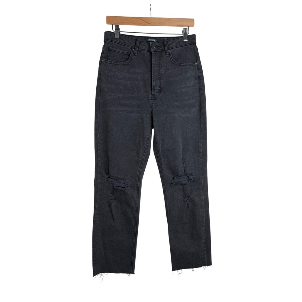 Wild Fable Women's Super High-Rise Slim Straight Denim Jeans size 8 Black Wash